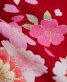 参列振袖[かわいい系]赤に焦げ茶・オレンジピンクの小さい花々[身長167cmまで]No.800